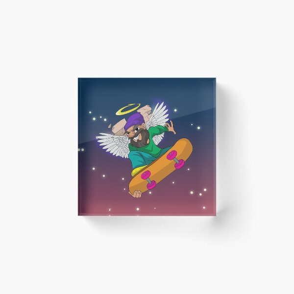 Item preview, Angel Skateboarding Hipster designed and sold by BlackSheepEllis.