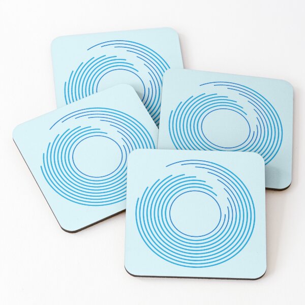 Item preview, Blue Ocean Waves - Blue Spiral Wave Art - Modern Abstract Geometric Art designed and sold by jacnotjac.