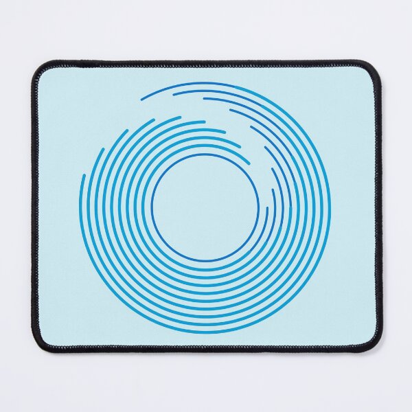 Item preview, Blue Ocean Waves - Blue Spiral Wave Art - Modern Abstract Geometric Art designed and sold by jacnotjac.