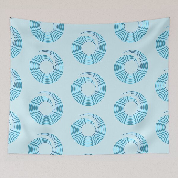 Item preview, Blue Ocean Waves - Blue Spiral Wave Art - Modern Abstract Geometric Art designed and sold by jacnotjac.