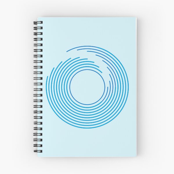 Item preview, Blue Ocean Waves - Blue Spiral Wave Art - Modern Abstract Geometric Art designed and sold by jacnotjac.