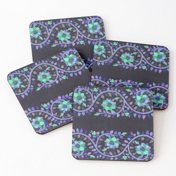 Item preview, Floral Needlepoint Blue and Green Design designed and sold by CriticalC404.
