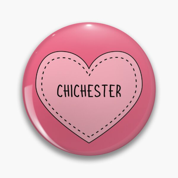 Item preview, Chichester West Sussex England Cute Pink Heart designed and sold by cashewdays.