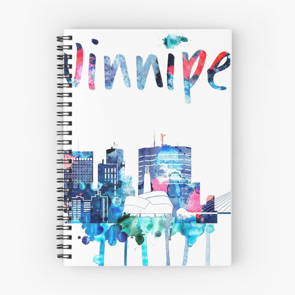 Item preview, Colorful watercolor Winnipeg skyline  designed and sold by IvonDesign.