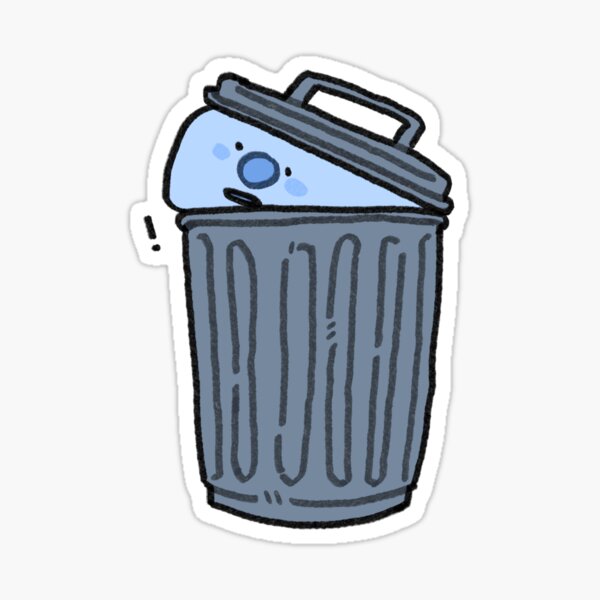 "trash can guy" Sticker for Sale by humblemushroom Redbubble