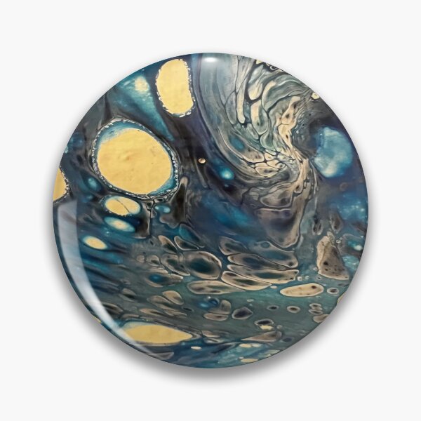 Item preview, Blues surreal flowing blobs designed and sold by MikkiRowlandArt.