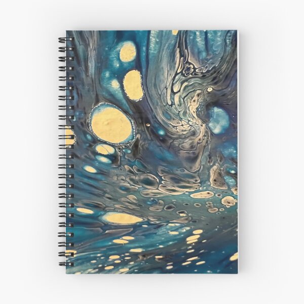 Item preview, Blues surreal flowing blobs designed and sold by MikkiRowlandArt.