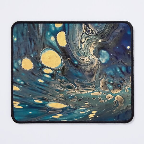 Item preview, Blues surreal flowing blobs designed and sold by MikkiRowlandArt.