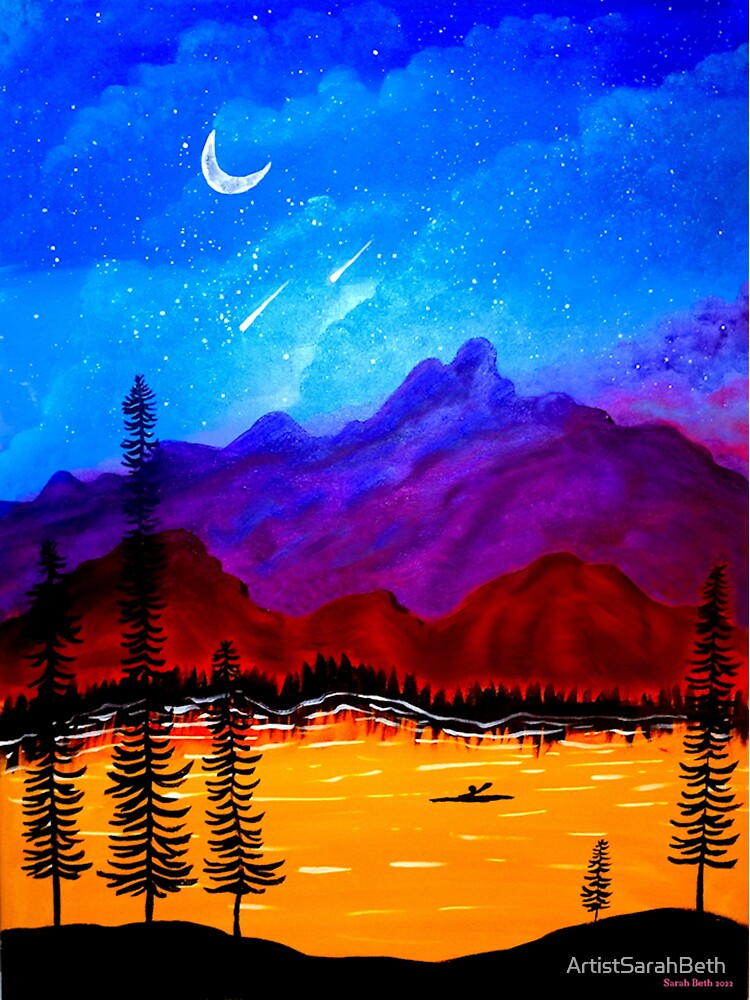 "Stars at lake Crescent" Sticker for Sale by ArtistSarahBeth Redbubble