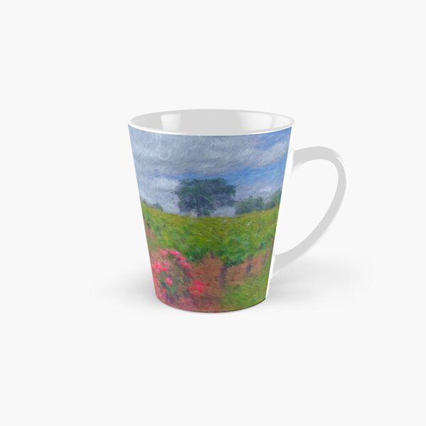 Vineyard Roses in a Van Gogh Landscape Tall Mug