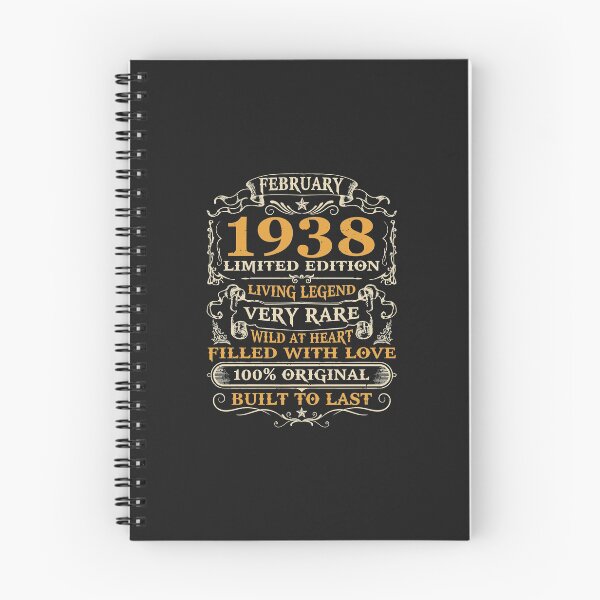 Item preview, 84th Birthday Gift 84 Years Old Retro Vintage February 1938 designed and sold by minadebbieark.