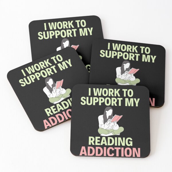 Item preview, I work to support my reading addiction - Funny Reading Sayings designed and sold by chetan786.