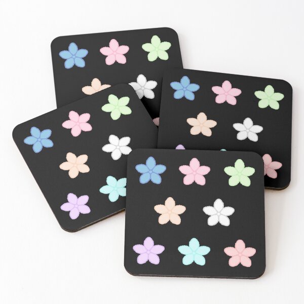 Item preview, Rainbow pixel flowers designed and sold by PrettyinPatchworks.