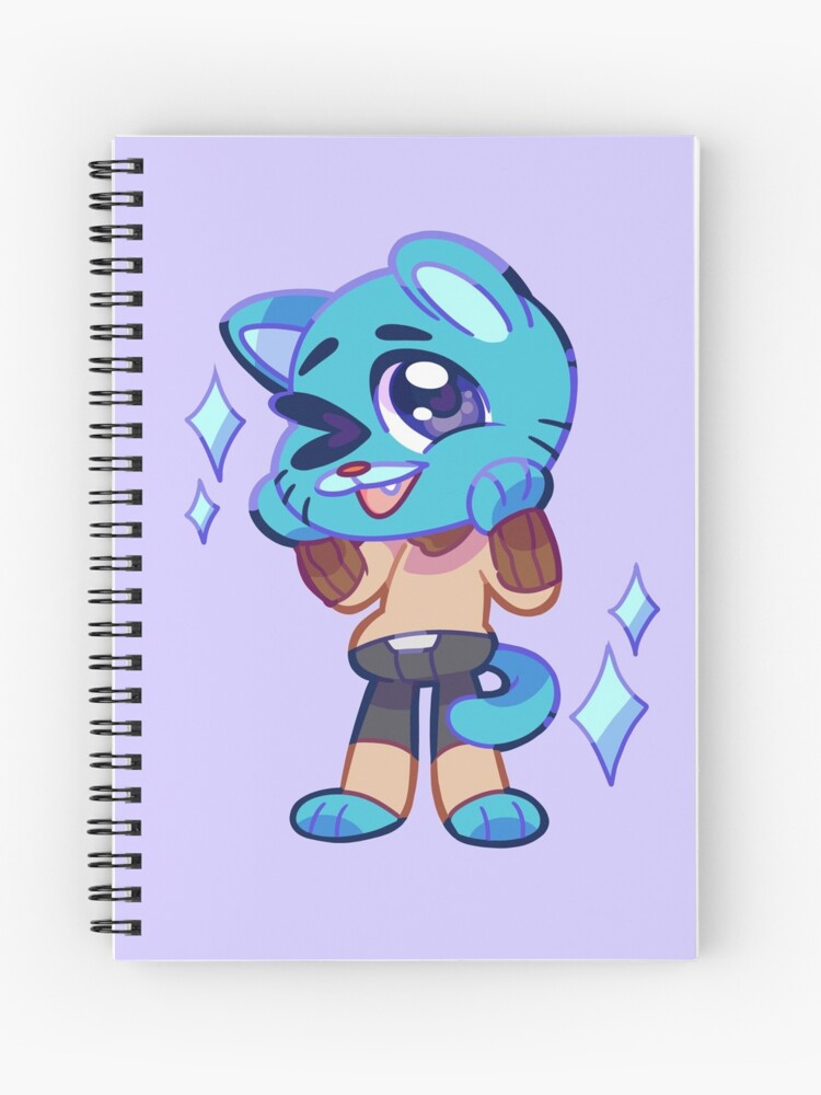 notebook: gumball watterson lined notebook -200 pages- : white, blue:  : Books