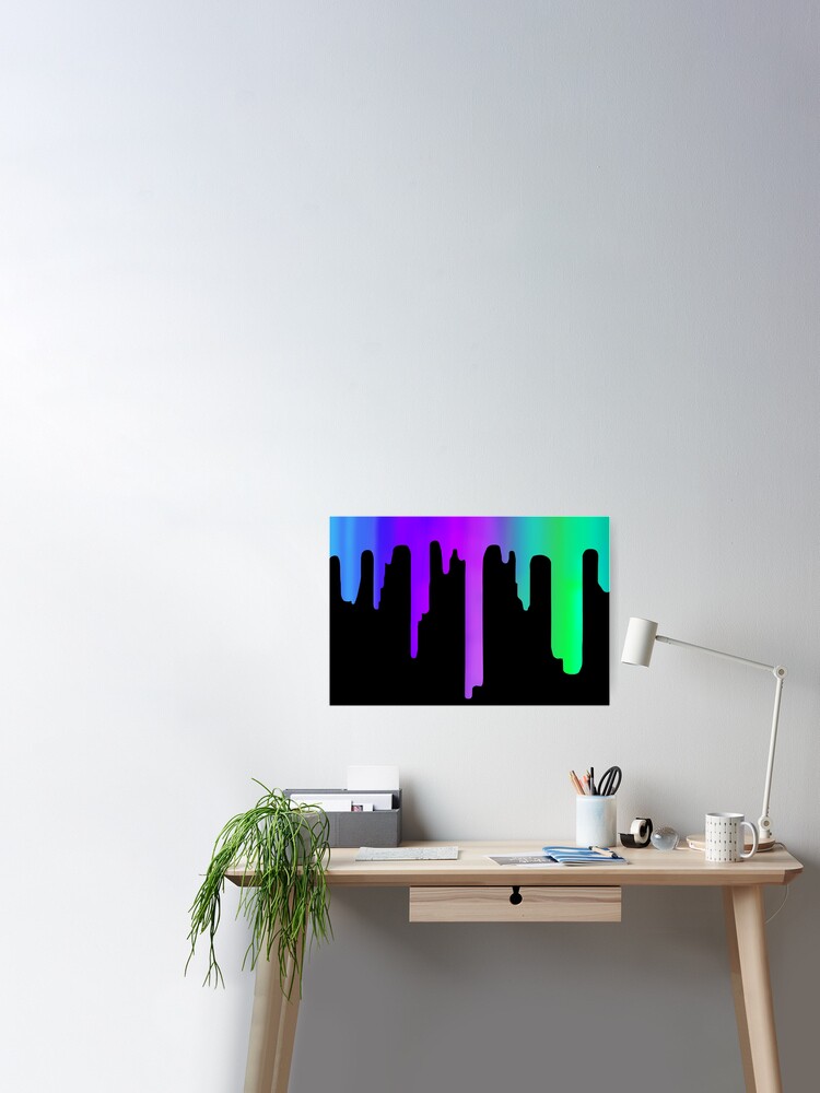 Paint Drip Blue Purple Green Wallpaper by Art by Deborah Camp