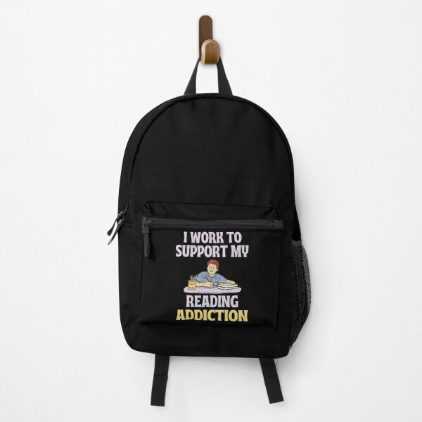 Item preview, I work to support my reading addiction - Funny Reading Sayings designed and sold by chetan786.