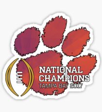 Clemson Tigers 2017 National Champions NCAAF Sticker