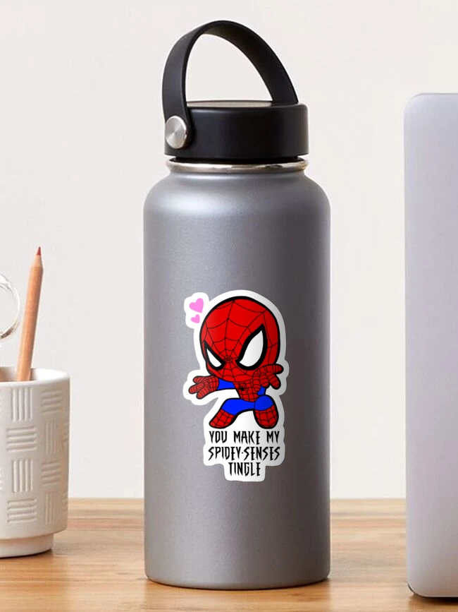 Spider-Man Water Bottle with Spidey Sense! message – Yoobi