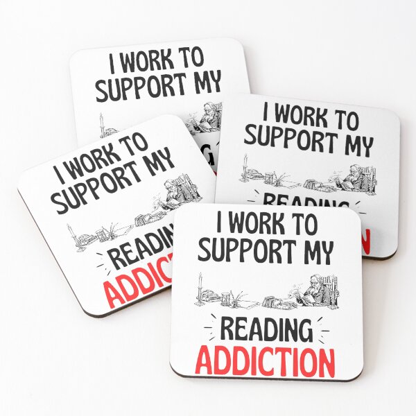 Item preview, I work to support my reading addiction - Funny Reading Sayings designed and sold by chetan786.
