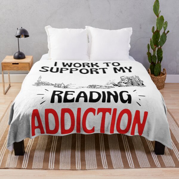 Item preview, I work to support my reading addiction - Funny Reading Sayings designed and sold by chetan786.