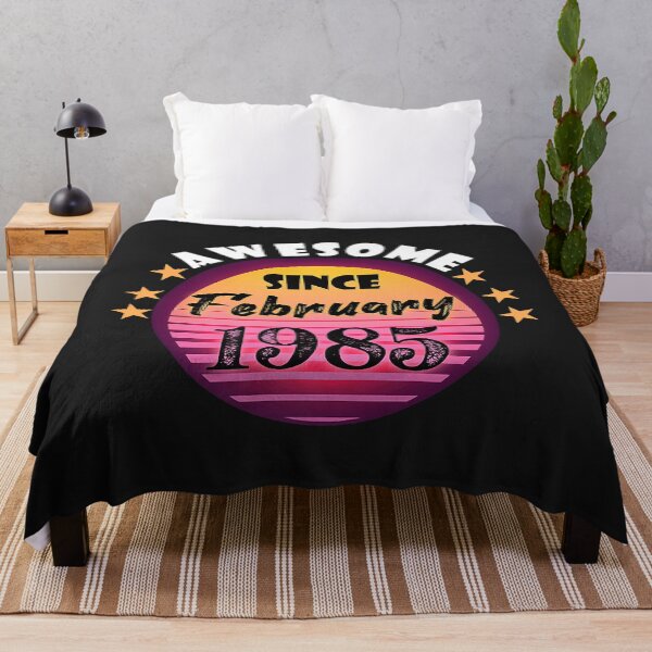 Item preview, Awesome Since February 1985 Birthday 1985 February Vintage designed and sold by minadebbieark.