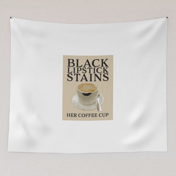 Item preview, Black lipstick stains her coffee cup designed and sold by ExistentialMex.