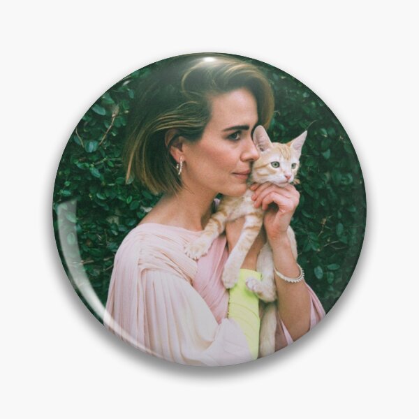 Item preview, Sarah Paulson, Sarah Paulson is carrying a little cat designed and sold by TracieAPowell.