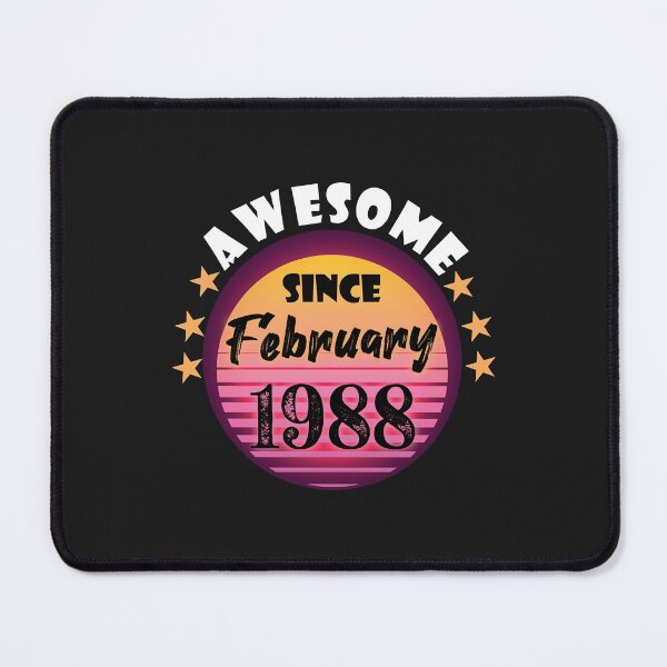 Item preview, Awesome Since February 1988 Birthday 1988 February Vintage designed and sold by minadebbieark.