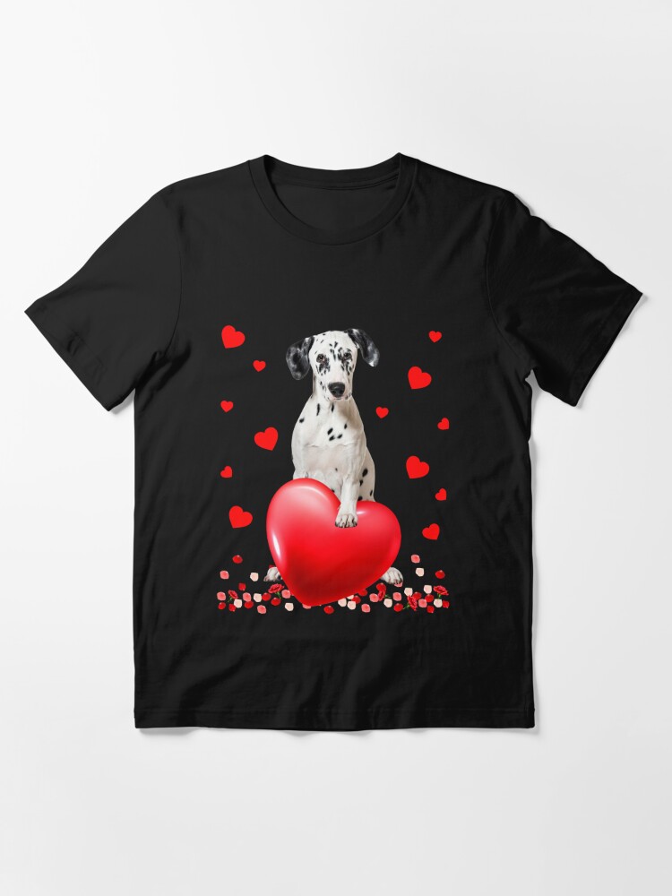 1-DALMATIANS WITH HEARTS CUTE DOG BREED PUPPIES LOVERS T-SHIRT GRAPHIC PRINTED 