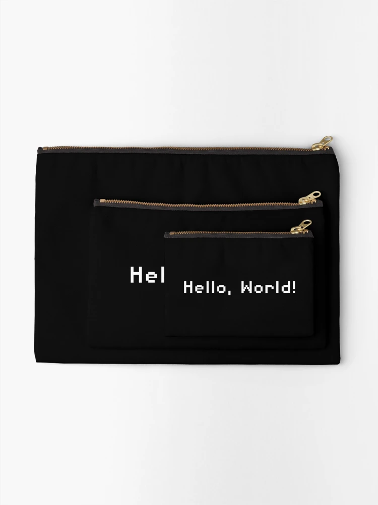 Thumbnail 2 of 4, Zipper Pouch, Hello, World! Funny Programming designed and sold by Express YRSLF.