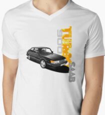 Camiseta para hombre de cuello en v Camiseta Saab 900 turbo Graphic
