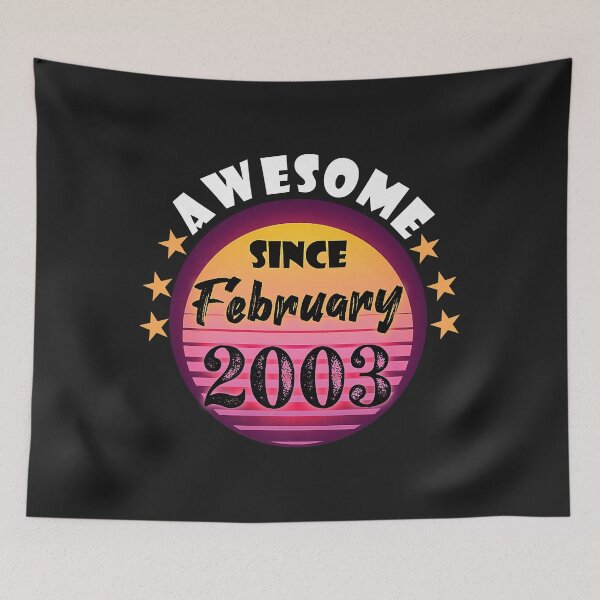 Item preview, Awesome Since February 2003 Birthday 2003 February Vintage designed and sold by minadebbieark.
