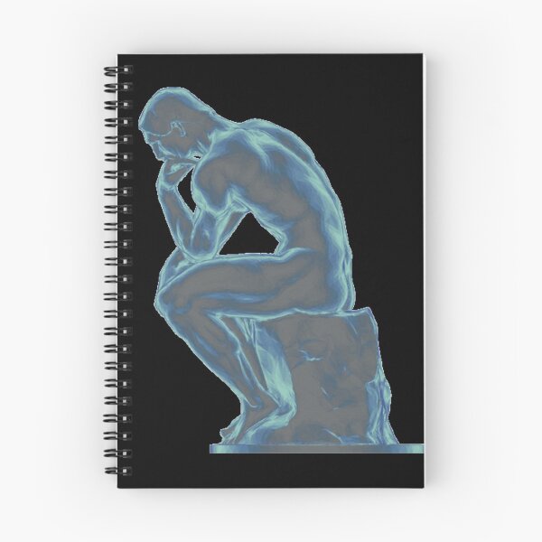 Item preview, THE THINKER - LE PENSEUR - FAMOUS SCULPTURE IN BLUE designed and sold by MrCreativeArts.