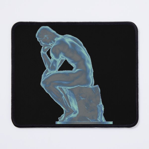 Item preview, THE THINKER - LE PENSEUR - FAMOUS SCULPTURE IN BLUE designed and sold by MrCreativeArts.