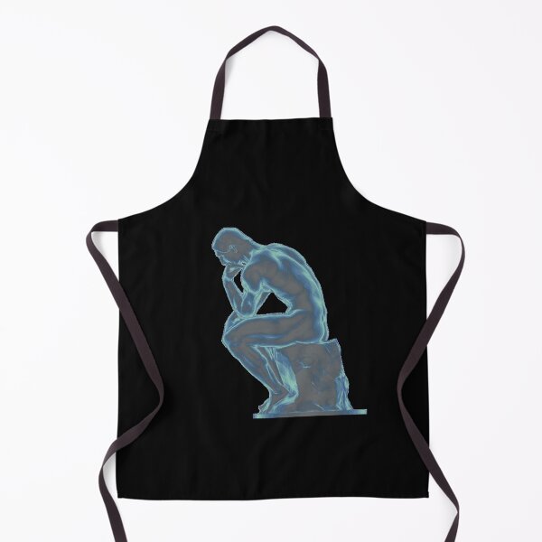 Item preview, THE THINKER - LE PENSEUR - FAMOUS SCULPTURE IN BLUE designed and sold by MrCreativeArts.