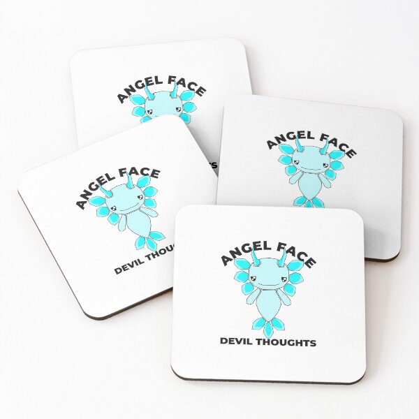 Item preview, ANGEL FACE, DEVIL THOUGHTS AXOLOTL designed and sold by the Zarock Shop.