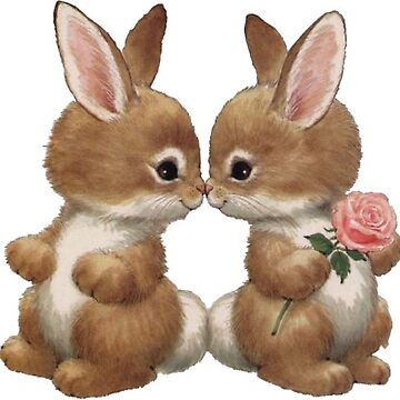 bunny love Sticker for Sale by worldsgirl