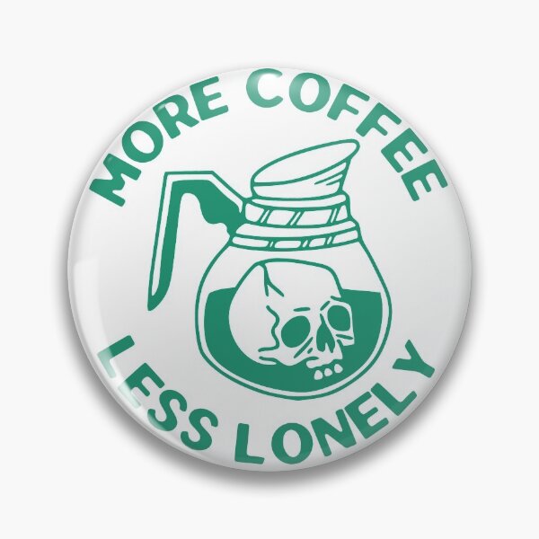Item preview, More Coffee Less Lonely, Skull Coffee Pot, Green designed and sold by anghelapparel.