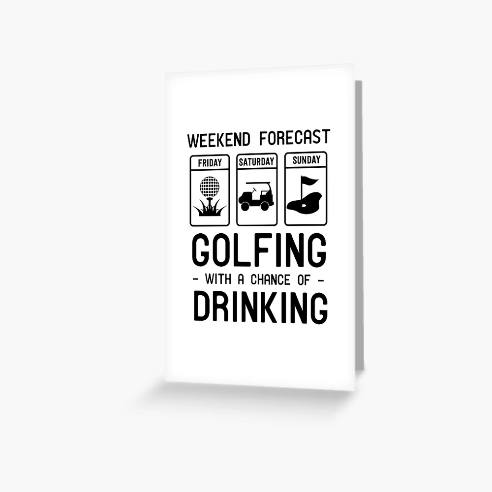 Weekend Forecast: Golf With Chance Of Beer - Engraved Stainless Steel  Tumbler, Funny Golf Gifts For Men, Funny Golfing Mug