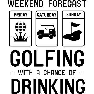 Weekend Forecast Golf With a Chance of Beer Laser Engraved YETI