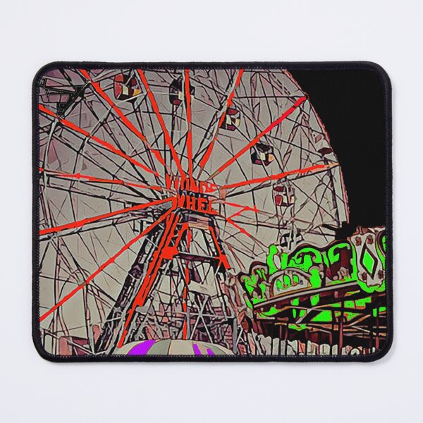 Item preview, Coney Island, black light poster, Coney Island black light poster, Wonder Wheel, Amusement Park, Neon Poster, Luna Park,  designed and sold by Nostrathomas66.