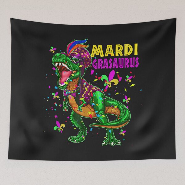 Item preview, Dinosaur T Rex Mardi Gras Shirt for Boys Shirt Party Gift designed and sold by minadebbieark.