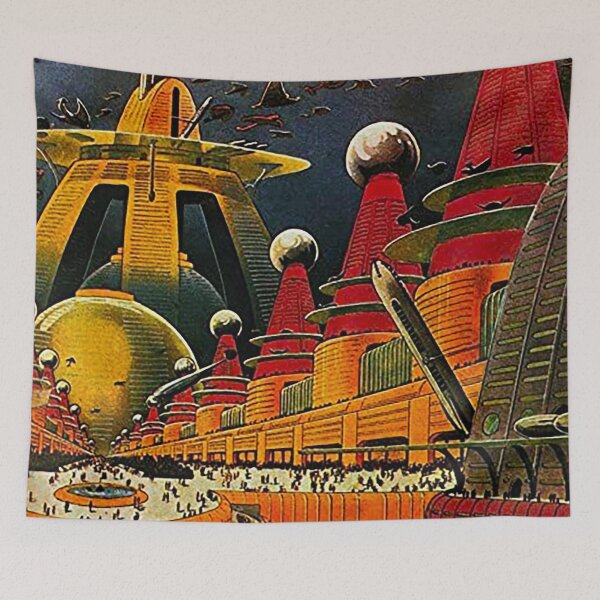 Item preview, Atomic City Vintage Poster, Art Deco Poster, science fiction poster, futuristic poster,  designed and sold by Nostrathomas66.