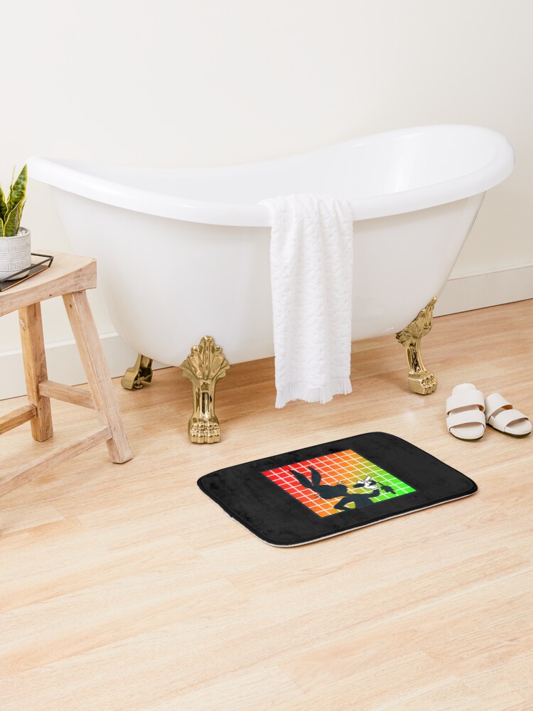 Thumbnail 2 of 6, Bath Mat, Shadow – Rabbit Classic  designed and sold by RosariafDefrosa.