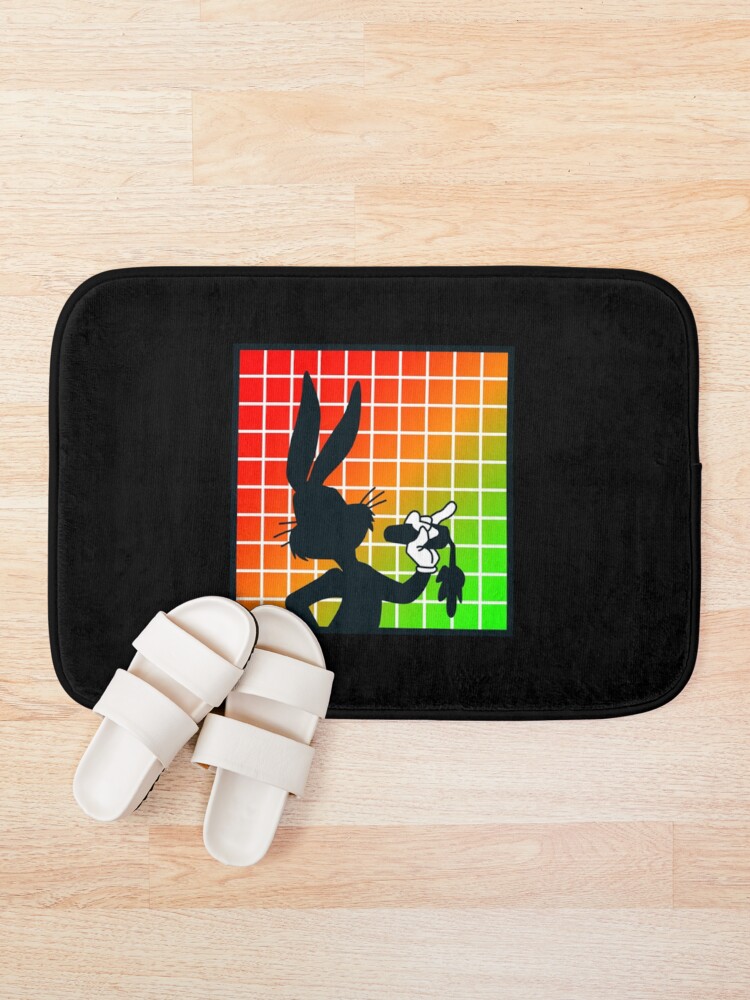 Thumbnail 1 of 6, Bath Mat, Shadow – Rabbit Classic  designed and sold by RosariafDefrosa.