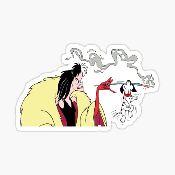 101 Dalmatians Cruella de Vil Sticker - Sticker Mania
