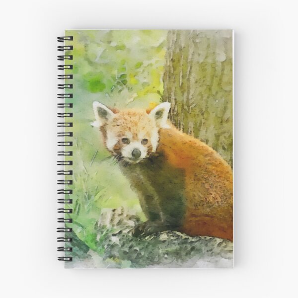 Item preview, Red panda. Digital watercolor painting designed and sold by Vivid Studio.