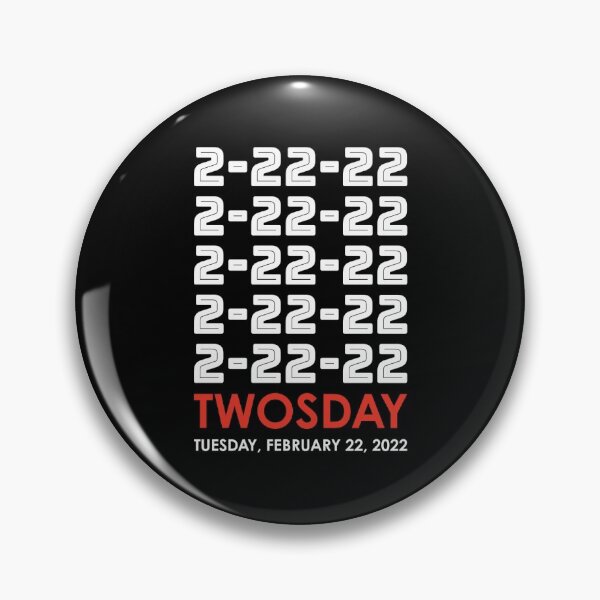Item preview, Twosday 2 22 22 Tuesday February 22 2022 Stacked White and Red designed and sold by DPattonPD.