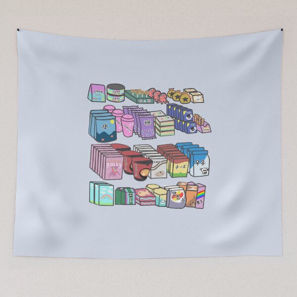 Item preview, Asian Snacks Tote bag - Retro Japanese/Korean/Chinese Snacks - Convenience Store inspired designed and sold by dwotea.