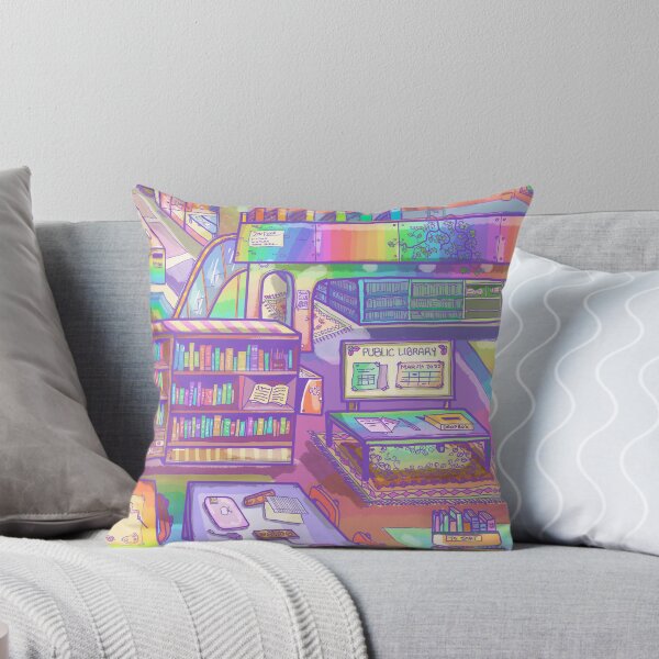 Aperçu de l'œuvre bibliothèque publique pastel, la joie du vide créée et vendue par PASHMAMA.